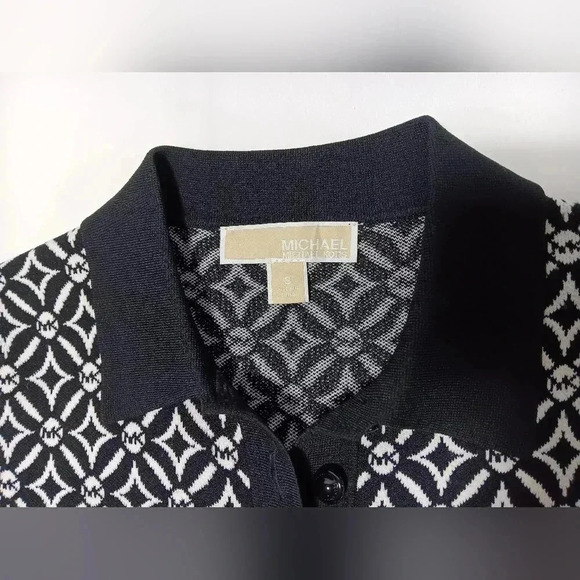 MICHAEL Michael Kors Black and White Geometric Mini Dress - Picture 5 of 14